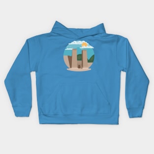 Moroccan Cities illustration, best gift for morocco lovers Kids Hoodie